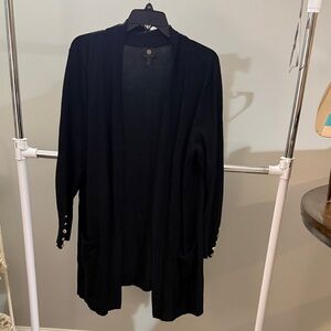 Black Women's Long Cardigan
